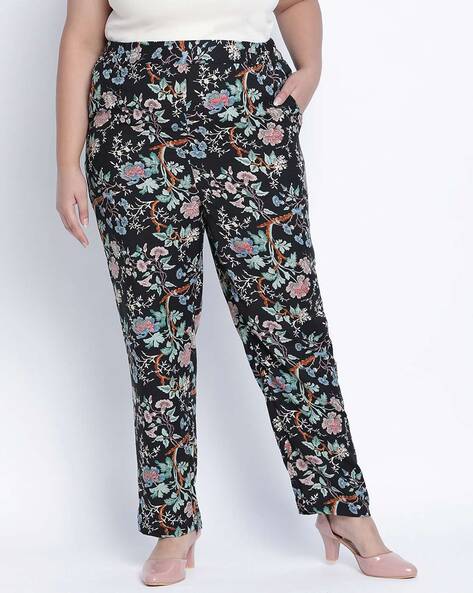 Blue Ditsy Floral Wide Leg Crop Trousers | New Look