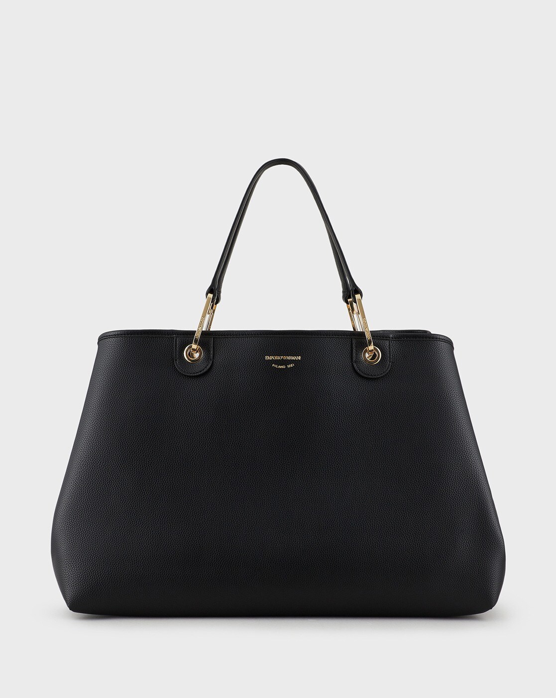 Emporio Armani women's bag with all-over logo Black | Caposerio.com