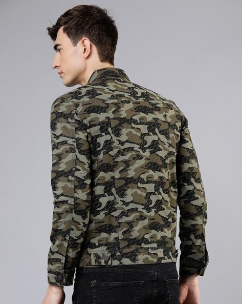 Army print winter jacket hotsell