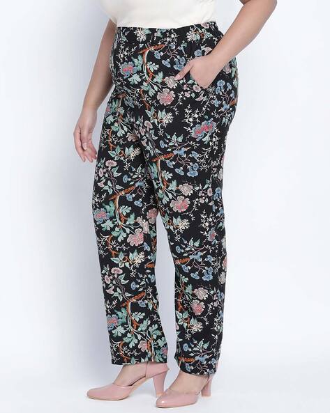 Shirred Floral Print High Waist Side Slit Palazzo Pants for Women –  Anna-Kaci