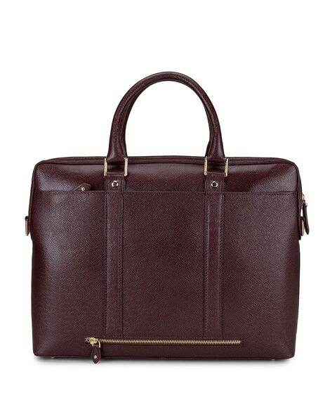 LaptopBag – burgundy and red leather