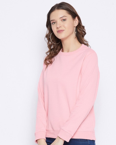 womens baby pink sweatshirt