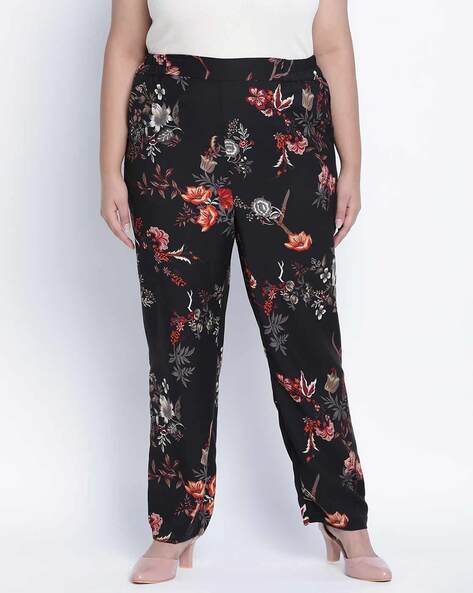 New Look wide leg trouser in black floral  ASOS