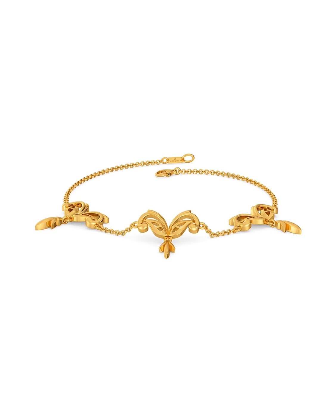 Paisley Design Yellow Gold Bracelet