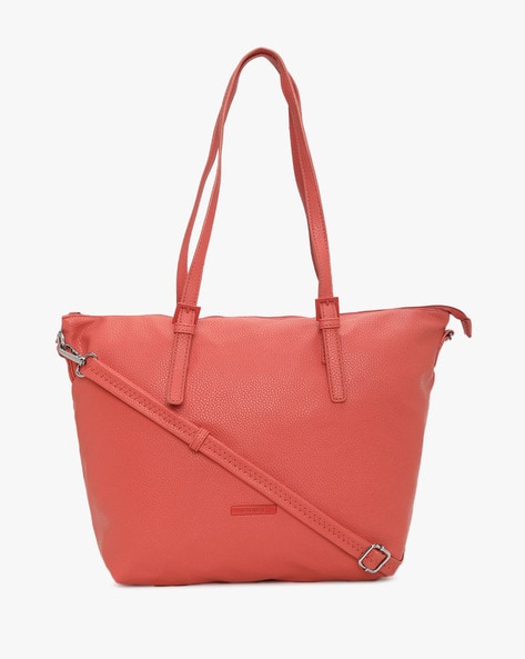 CORAL BAG WITH HANDLES AND GEREI SHOULDER STRAP