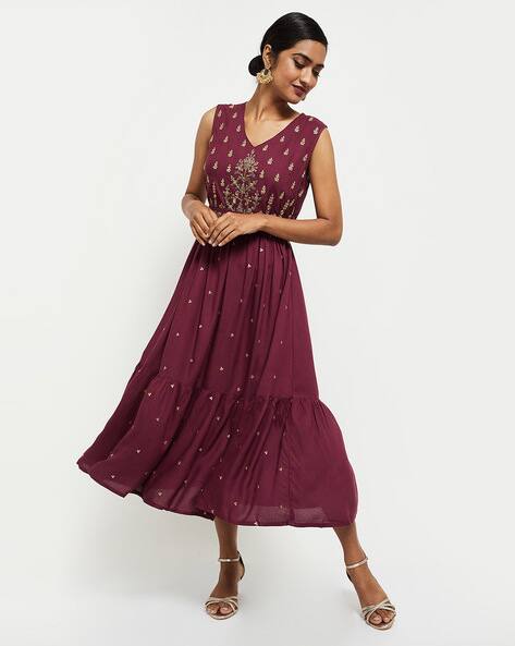 Buy PURPLE Dresses & Gowns for Women by MAX Online | Ajio.com