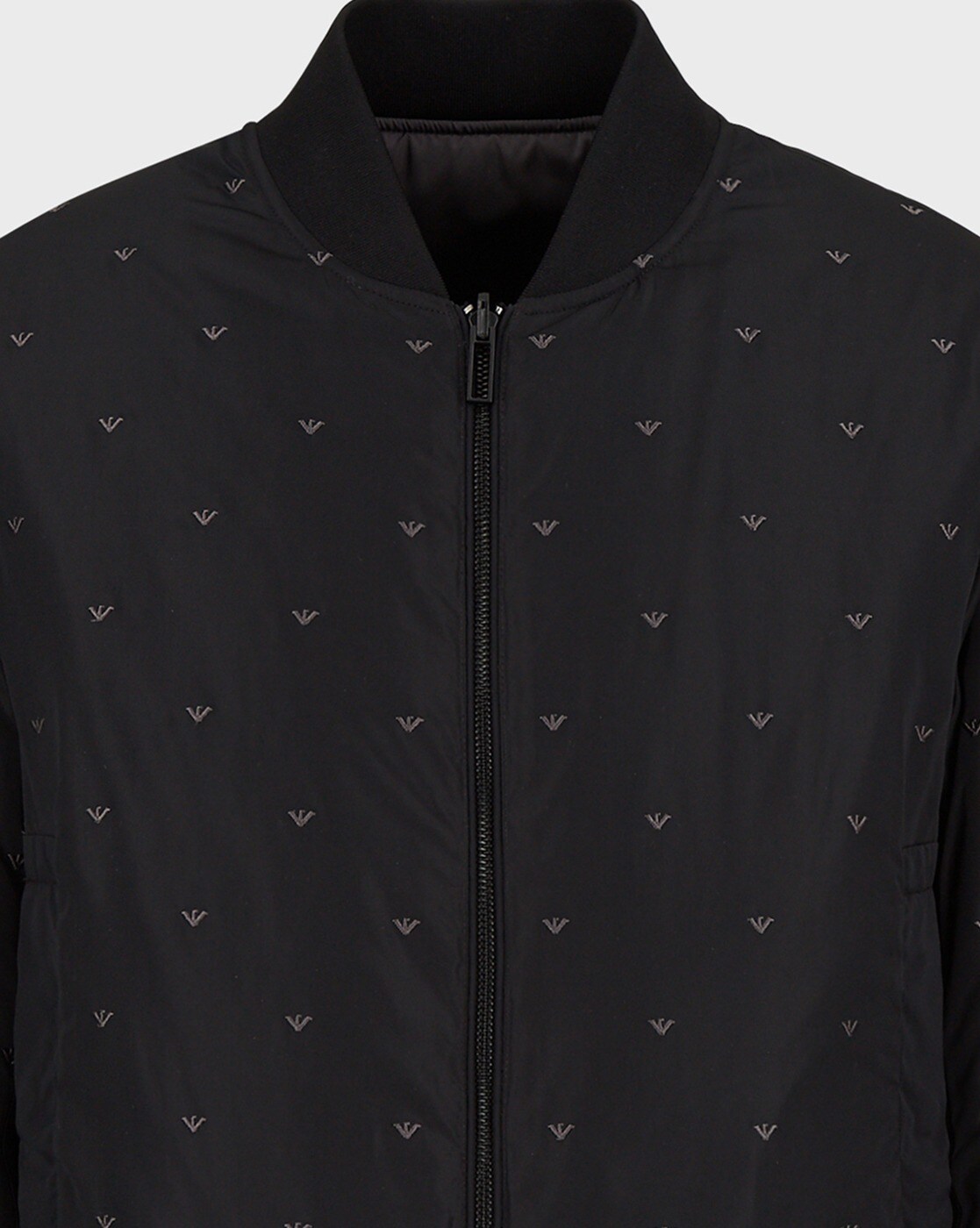 Emporio Armani Embossed-Monogram Bomber Jacket