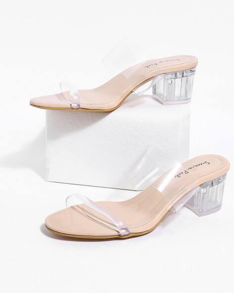 Buy Nude Heeled Sandals for Women by Sneak-a-Peek Online | Ajio.com