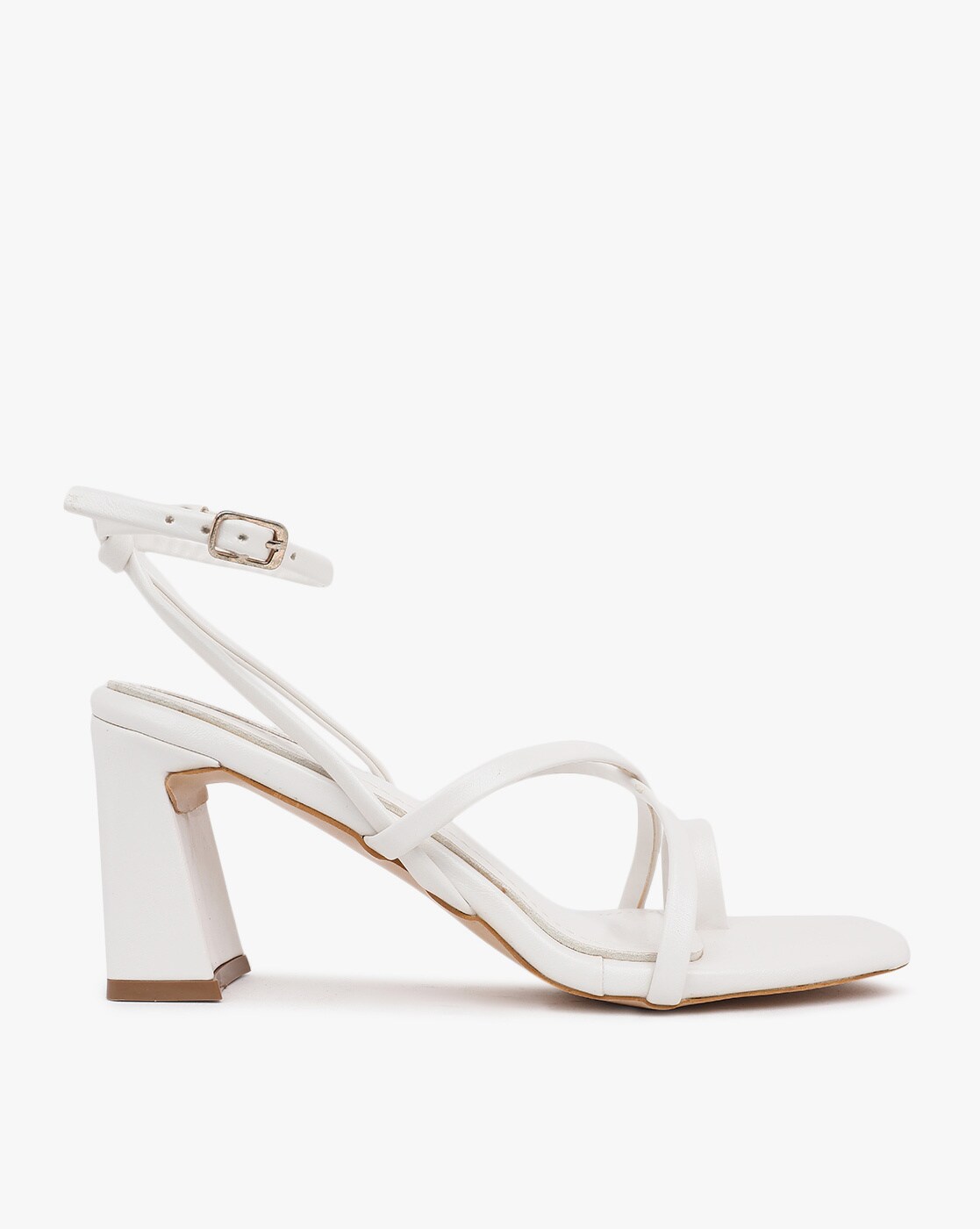 White chunky best sale heel pumps