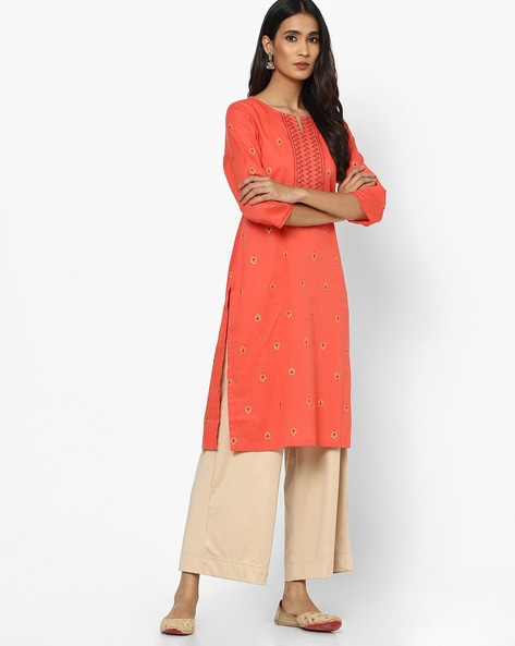 Yellow Rayon Readymade Kurta Set With Legging 213406