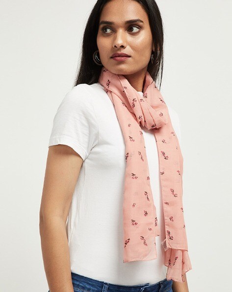 Floral Print Polyester Stole Price in India