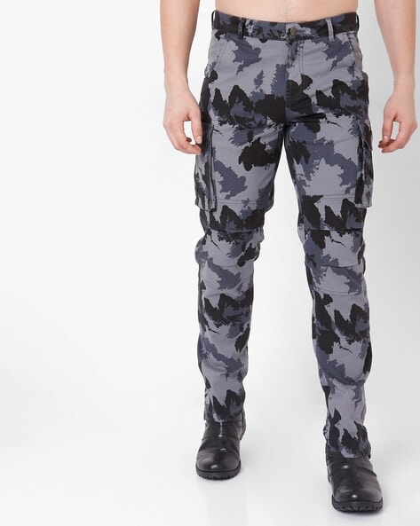 Buy Mens Blue Camouflage Printed Relaxed Fit Trousers for Men Online at  Bewakoof