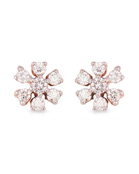 Amazon.com: MENS ICED OUT SILVER, ROSE GOLD, BLACK OR GOLD TONE CUBIC  ZIRCONIA HIP HOP CZ FLOWER STUD EARRINGS (Gold): Clothing, Shoes & Jewelry