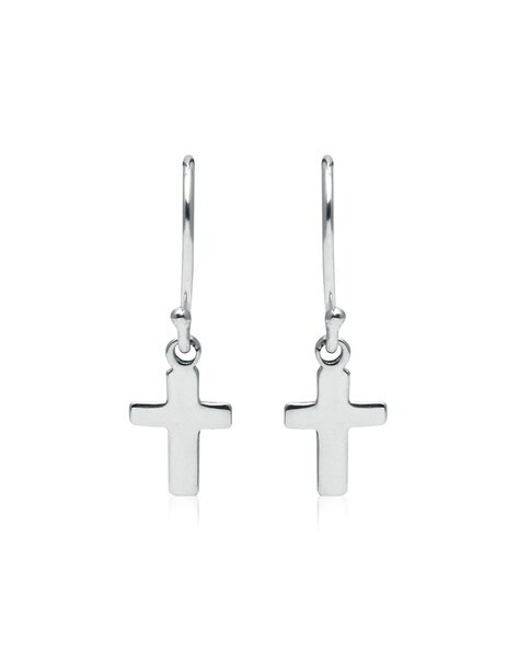 Sterling Silver Cross Fashion Stud Earrings #E1311 – BERRICLE