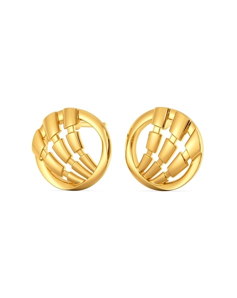 New Solid Pure 24Kt Yellow Gold Earrings Women Round Figure Stud Earrings  0.5-0.6g 3.5mmW - AliExpress