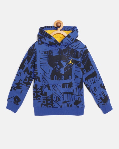 Blue and cheap yellow jordan hoodie