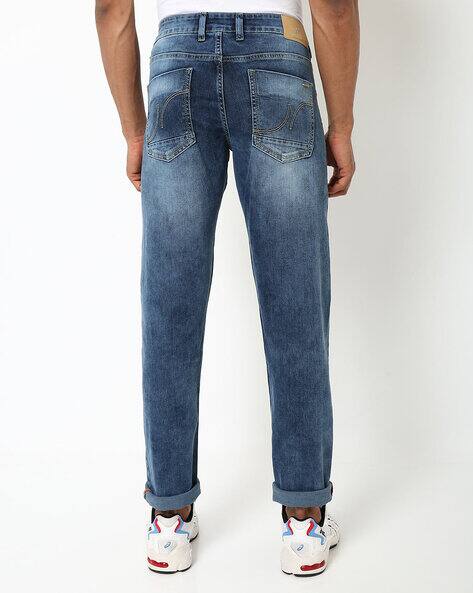 Lightly Washed Slim Fit Jeans view 3