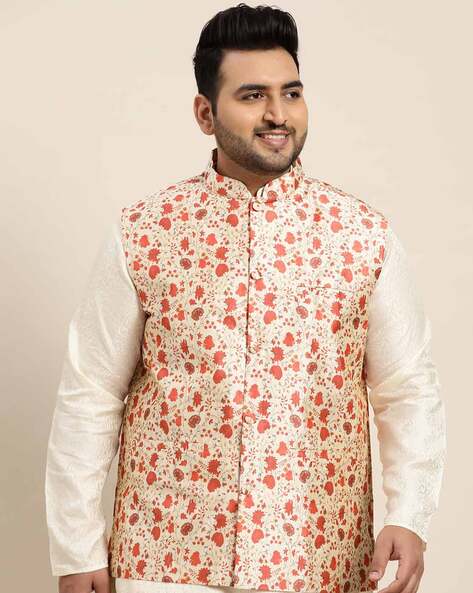 Red Orange Colour Outluk 83 New Designer Ethnic Wear Mens Kurta Pajama With  Jacket Collection 83004 - The Ethnic World