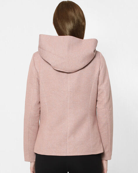 only heathered hooded coat