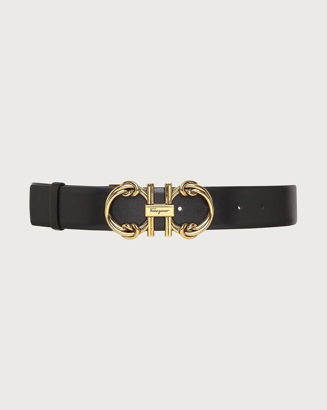 Salvatore Ferragamo Omega Chrome Belt