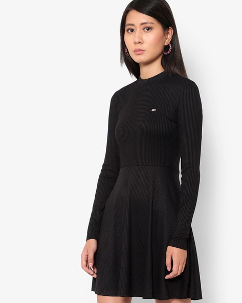 Mock neck clearance skater dress