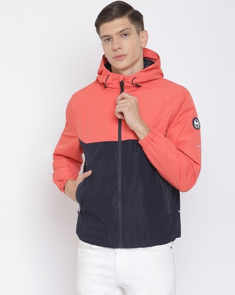Buy Michael Kors Colourblock Windbreaker Jacket | Brown & Navy Color Men |  AJIO LUXE