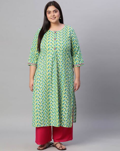 Buy Plus Size Aline Kurti Tunic Top Extra Large Size With One Side Pocket  Indian Salwar Kameez 4XL-5XL-6XL-7XL Size Online in India - Etsy