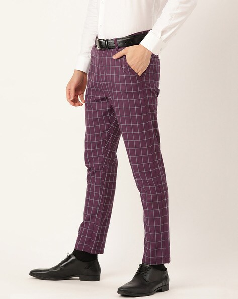 Slim Purple Cotton Stretch Suit Pant | Express