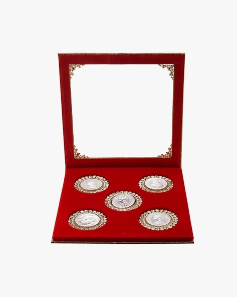 Buy Diwali Tealight Silver Coin Gift Set Bundle Online India | FOURSEVEN
