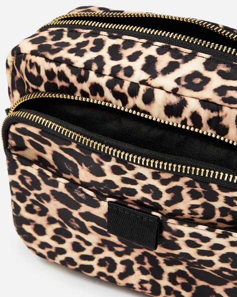 Animal print shop sling bag