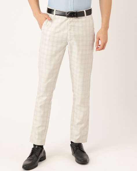 Elegant Chic Plaid Slacks Men's Casual Vintage Style - Temu Australia