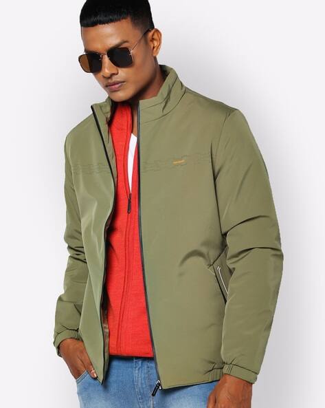 green thin jacket