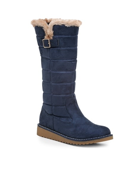 Buy Blue Boots for Women by Flat n Heels Online