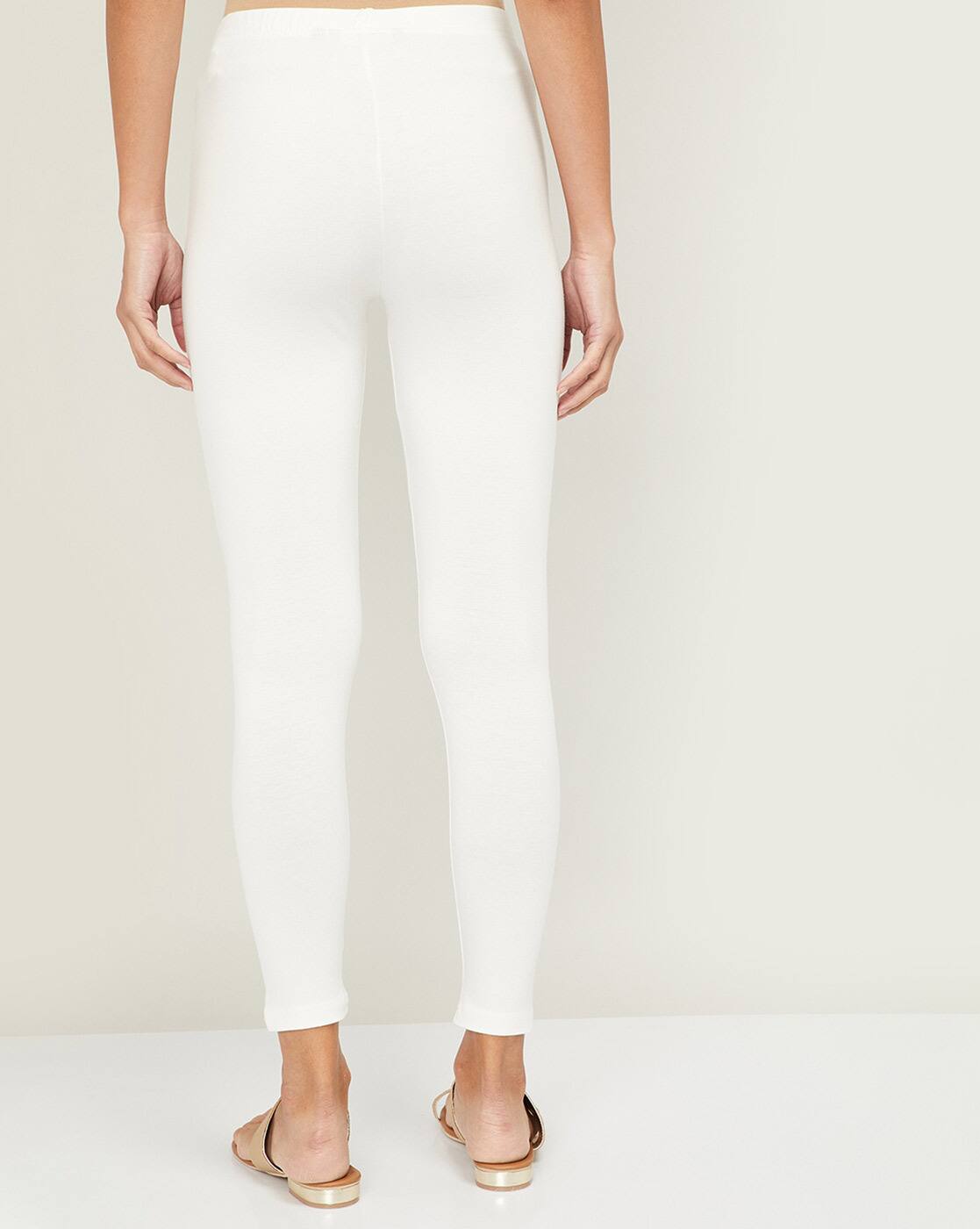 Buy White Leggings for Women by MELANGE 