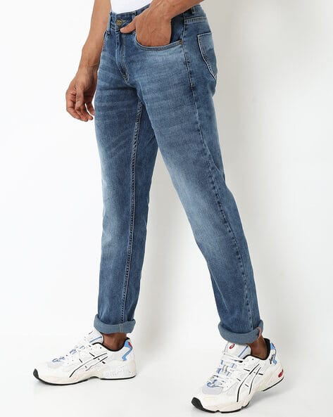 Lightly Washed Slim Fit Jeans view 2