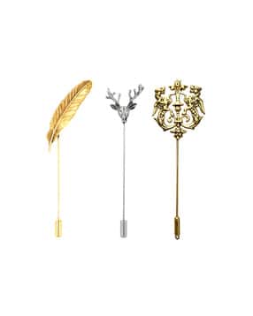 mahi Pack of 3 Lapel Pin Brooches CO1104986M-picture-24