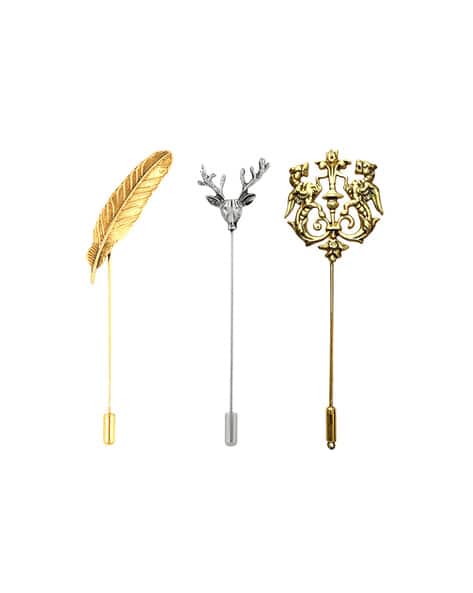 Buy Gold Cufflinks Tiepins for Men by MAHI Online