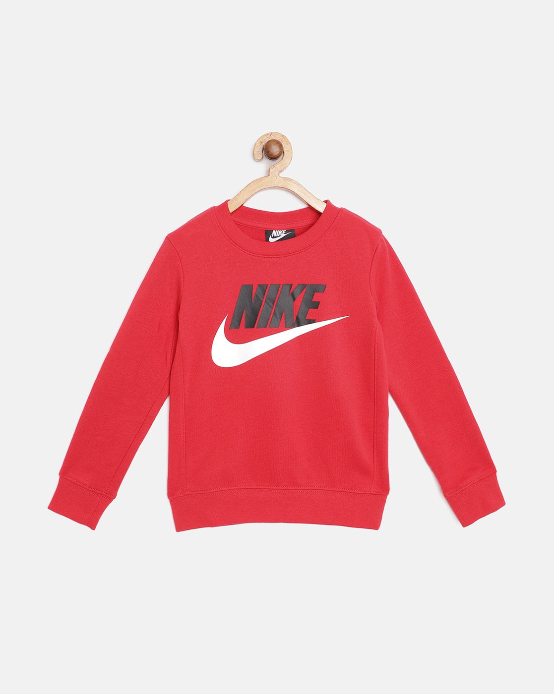 Boys red hot sale nike sweatshirt