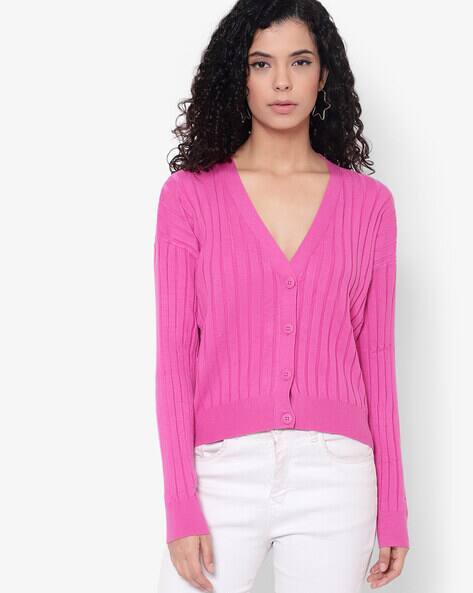 tommy hilfiger pink cardigan