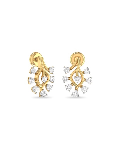 22k Plain Gold Earring JG-2108-03825 – Jewelegance