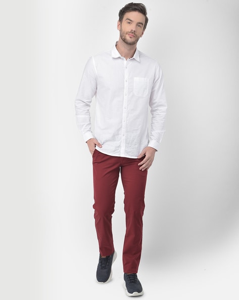 Dark Red & Maroon Pants For Guy's With Shirts Combination Outfits Ideas  2022 | Burgundy pants men, Chinos men outfit, Red chinos men