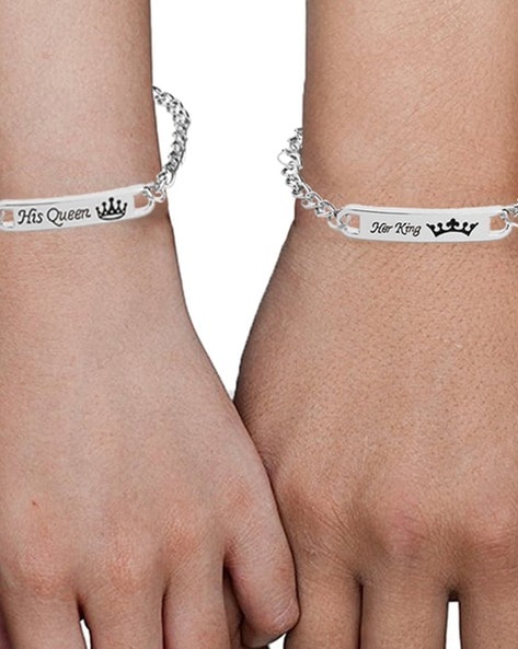 King & Queen Couple Bracelets - Family - To My Fianceé - I Would Rathe -  Wrapsify