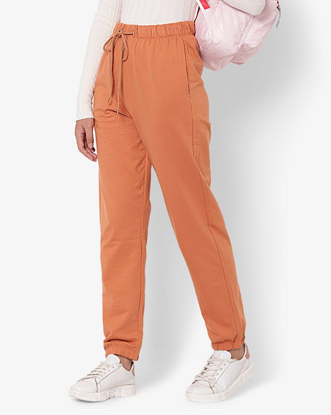 Buy Orange Track Pants for Women by 