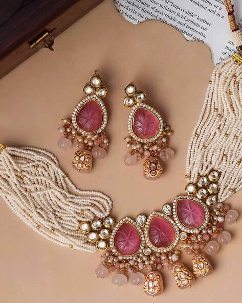 Buy Pink FashionJewellerySets for Women 
