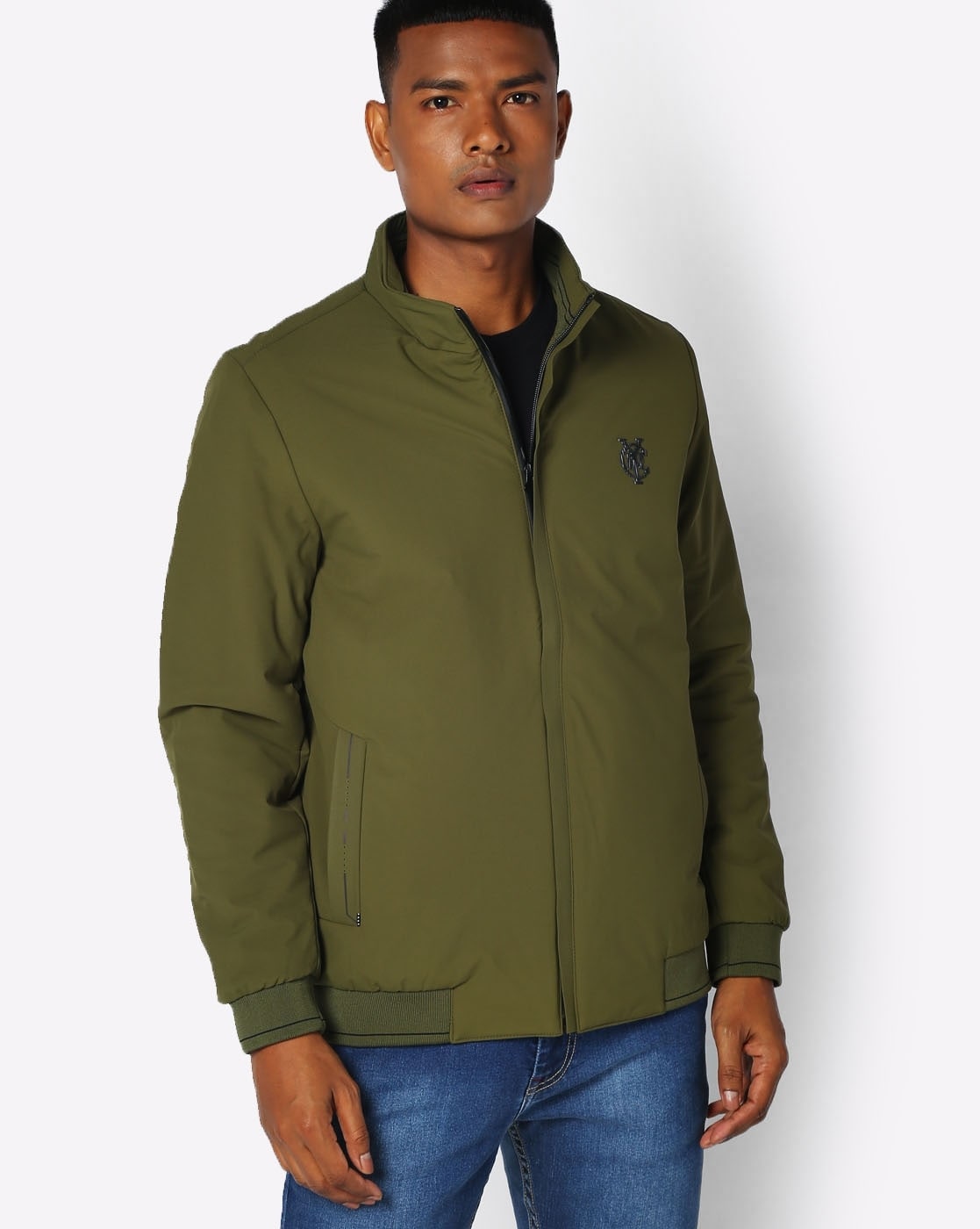 olive green anorak jacket