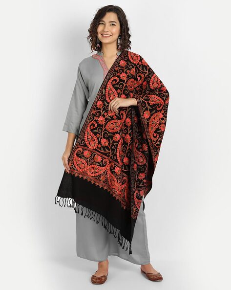 Embroidered Kadhai Stole Price in India