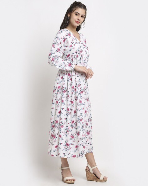 Avisa Textiles Women Maxi White, Grey, Blue Dress - Buy Avisa Textiles  Women Maxi White, Grey, Blue Dress Online at Best Prices in India |  Flipkart.com