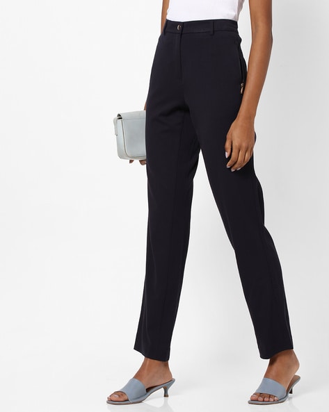 Buy Navy Blue Trousers  Pants for Women by Marks  Spencer Online   Ajiocom