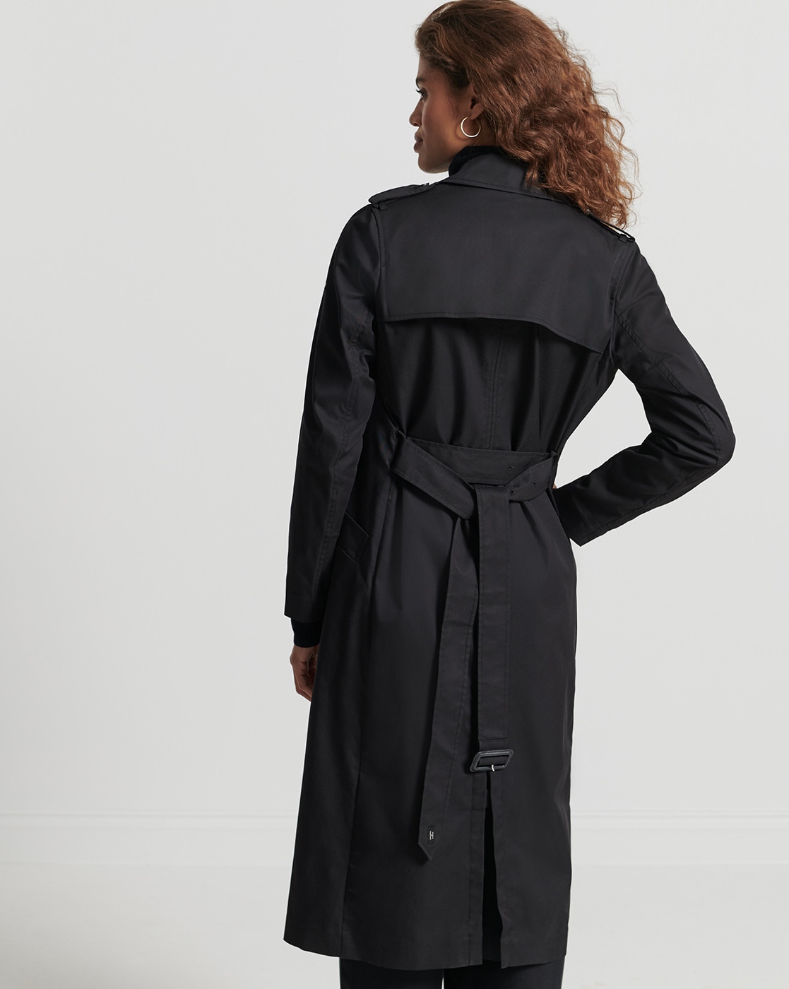 Superdry black clearance trench coat