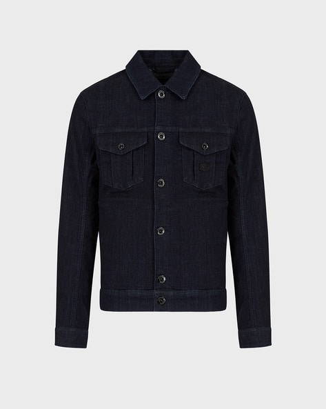 Armani denim on sale jacket mens